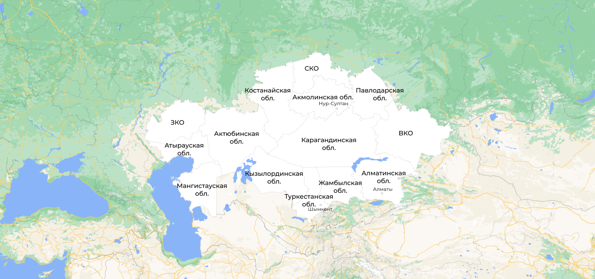 Административно-территориальная структура РК