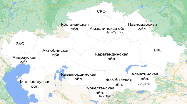 Административно-территориальная структура РК