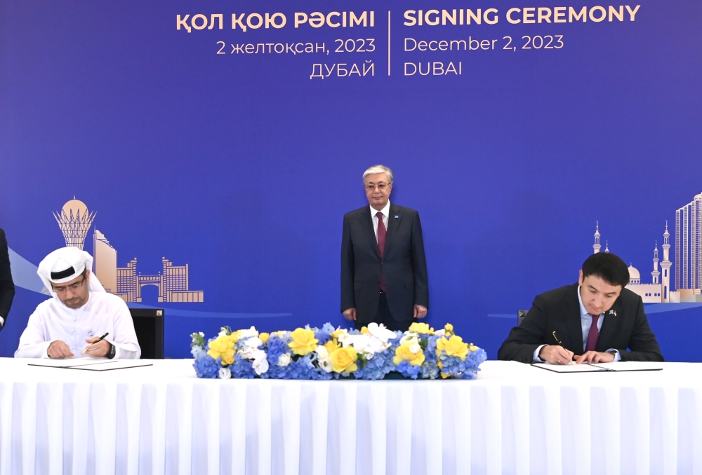 Green Energy, Infrastructure, and Digitization: Kazakhstan signs 20 documents totaling $4.85 billion during COP28 in Dubai