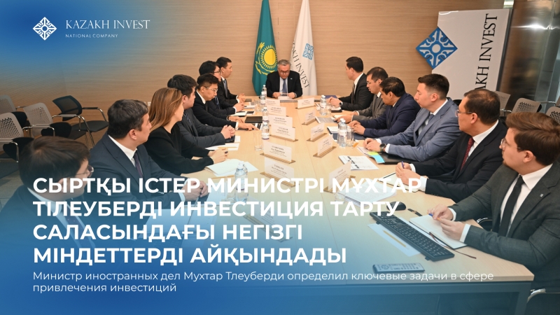 Foreign Minister Mukhtar Tleuberdi Outlines Key Priorities for Investment Attraction