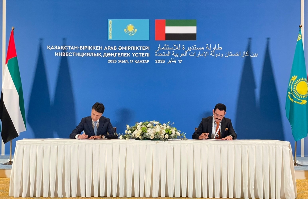 Over $2.5 billion worth of commercial documents were signed during the Kazakhstan-UAE Investment Roundtable.