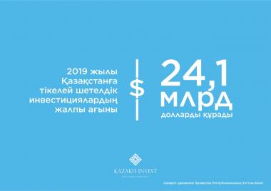 Қазақстанға шетелдік инвестициялардың жалпы көлемі $350 млрд-тан асты